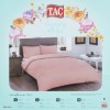 Lenjerie de pat dublu bumbac 100% ranforce somon - Tac Basic