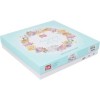 Lenjerie de pat dublu din bumbac 100% ranforce cu design floral vibrant în nuanțe de roșu, verde, albastru și violet