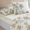 Lenjerie pat bumbac ranforce TAC Benica imprimeu floral pastel