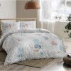 Lenjerie de pat dublu bumbac 100% ranforce cu design marin în nuanțe de alb, albastru, roșu și galben, set de 4 piese