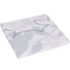 Lenjerie de pat model floral alb-negru pe fundal alb, pat dublu, din bumbac 100% ranforce, Tac Jamie