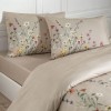 Lenjerie de pat TAC Lunel din bumbac 100% ranforce bej cu imprimeu floral de câmp multicolor
