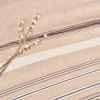 Lenjerie de pat Perle din bumbac 100% ranforce, brand Tac, cu design în dungi în tonuri de bej și alb, ideală pentru un decor elegant și sofisticat.