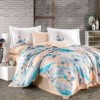 Lenjerie de pat dublu bumbac 100% satin de lux, Hobby Home, Brisha - Turquoise