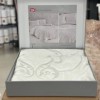 Lenjerie pat TAC Castilo crem satin de lux, design sofisticat, bumbac 100%
