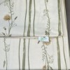 Lenjerie de pat din bumbac 100% ranforce model Reborn Levi cu design botanic în nuanțe de verde, bej și albastru.