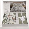 Lenjerie de pat dublu Canopia din bumbac ranforce premium cu imprimeu junglă, frunze tropicale și păsări