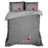 Lenjerie de pat dublu Craciun 3D, bumbac 100% ranforce, Emory