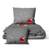 Lenjerie de pat dublu Craciun 3D, bumbac 100% ranforce, Emory