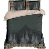 Lenjerie de pat dublu Craciun 3D, bumbac 100% ranforce,Checo