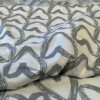 Lenjerie de pat dublu creponata cu elastic 140x200 cm din bumbac,cu inimi gri, set 4 piese.