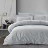 Lenjerie de pat cu broderie 6 piese Class Home Collection Hazan, peisaj de iarnă, fundal gri deschis, bumbac 100% ranforce