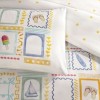 Set lenjerie de pat dublu Vario TAC din bumbac 100 % ranforce, imprimeu marin colorat și cearșaf cu elastic