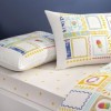 Set lenjerie de pat dublu Vario TAC din bumbac 100 % ranforce, imprimeu marin colorat și cearșaf cu elastic
