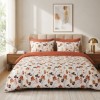 Lenjerie de pat dublu cu elastic Cooper Leaves Cotton Pro Pucioasa bumbac ranforce premium model frunze de toamna
