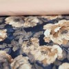 Lenjerie de pat dublu cu elastic Dark Magnolia Cotton Pro Pucioasa bumbac ranforce premium model floral cu magnolii