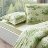 lenjerie de pat TAC Reborn Avora Verde cu elastic cu peisaj