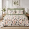 Lenjerie de pat dublu cu elastic Lumerose Cotton Pro Pucioasa bumbac ranforce premium model floral cu fluturi