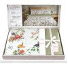 Lenjerie de pat dublu cu elastic Paradise of Butterfly fluturi Cotton Pro Pucioasa bumbac ranforce premium model floral cu fluturi