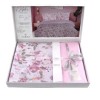 lenjerie de pat dublu cu elastic Rose Harmony cu trandafiri Cotton Pro Pucioasa bumbac ranforce premium model floral roz