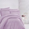 Set lenjerie de pat dublu lux lila damasc, gros, de la Ralex Pucioasa, 4 piese