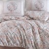 Lenjerie de pat dublu din bumbac 100% ranforce, model floral Hezen – model elegant, textură moale și rezistentă