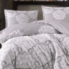 Lenjerie pat dublu bumbac 100% ranforceTabula cu imprimeu gri ornamental