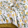 Lenjerie de pat dublu din bumbac 100% ranforce, Lime cu lamai