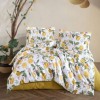 Lenjerie de pat dublu din bumbac 100% ranforce, Lime cu lamai