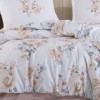 Lenjerie pat dublu bumbac 100% ranforce Floral Bej 200x220
