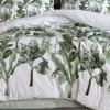 Lenjerie de pat dublu din bumbac 100% ranforce cu frunze tropicale