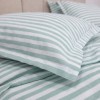 Lenjerie de pat dubla bumbac 100% satinat dungi galbene 4 piese fabricata in Romania