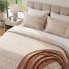 Lenjerie de pat dubla bumbac 100% satinat floricele roz piersiciu, 4 piese, fabricata in Romania