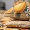 Lenjerie de pat dubla bumbac 100% satinat lamai galben verde, 4 piese, fabricata in Romania