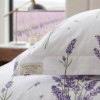Lenjerie de pat dubla bumbac 100% satinat lavanda mov, 4 piese, fabricata in Romania
