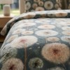 Lenjerie de pat dubla bumbac 100% satinat papdii verde, crem 4 piese fabricata in Romania