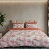 Lenjerie de pat dubla cu elastic din bumbac 100% reversibila abstract kilim elegant, 4 piese, fabricata in Romania
