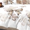 Lenjerie pat finet 6 piese flori si fundite animal print