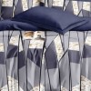 Lenjerie pat dublu finet 6 piese, model geometric M530
