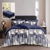 Lenjerie pat dublu finet 6 piese, model geometric M530