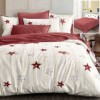 Lenjerie de pat dublu din finet cu stelute, set 6 piese M444