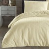 Lenjerie de pat crem, model jacquard creponat, Nazenin Home, 100% bumbac.