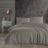 Lenjerie de pat maro pământiu, model jacquard creponat, Nazenin Home, 100% bumbac.