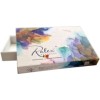 Lenjerie pat percale bumbac 100% cu flori de cală în nuanțe pastel pe fundal crem