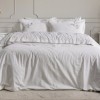 Lenjerie de pat dublu Roman crem deschis cu broderii florale, 6 piese, Saheser Home