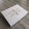 Lenjerie de pat din satin de lux model Ethnical albastru-portocaliu cu design etnic