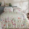 Lenjerie de pat TAC Lonzo din satin alb cu imprimeuri delicate cu flori
