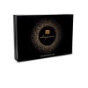 Lenjerie de pat satin de lux Neira cu motive geometrice gri pe fundal bej, set de 6 piese