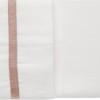 Lenjerie de pat satin de lux Prestige cu detalii bej pe fundal ecru, set de 6 piese