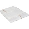 Lenjerie de pat satin de lux Prestige cu detalii bej pe fundal ecru, set de 6 piese